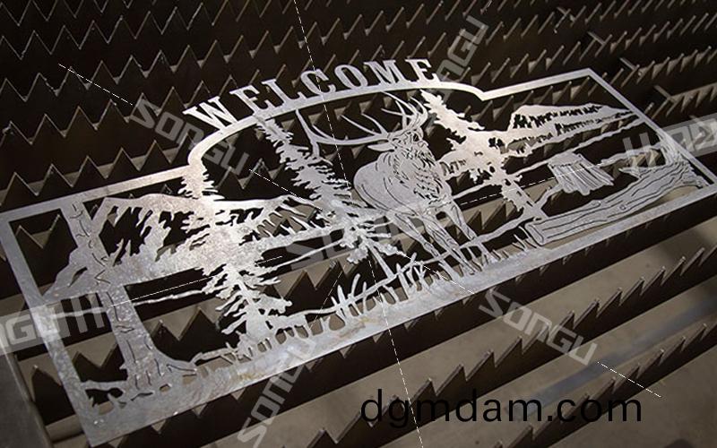 大功率光(guang)纖激光切割機切割樣品